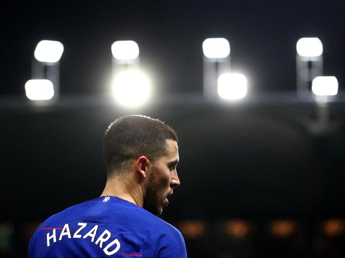 Pemain Belgia di Chelsea, Eden Hazard. (Foto: Hannah McKay/Reuters)