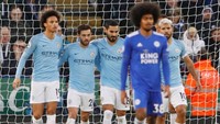 Bernardo Silva merayakan golnya. Reuters/Carl Recine.