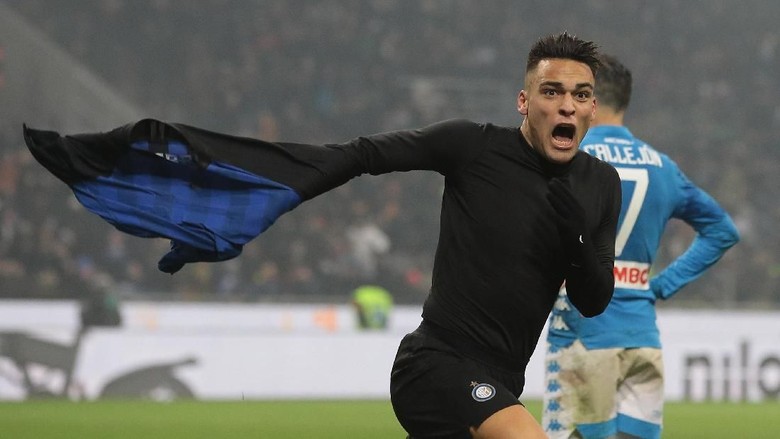 Hasil Inter vs Napoli: Gol Dramatis Lautaro Martinez Menangkan Nerazzurri