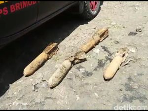 4 Mortir Peninggalan Belanda Temuan Warga Lamongan Diledakkan