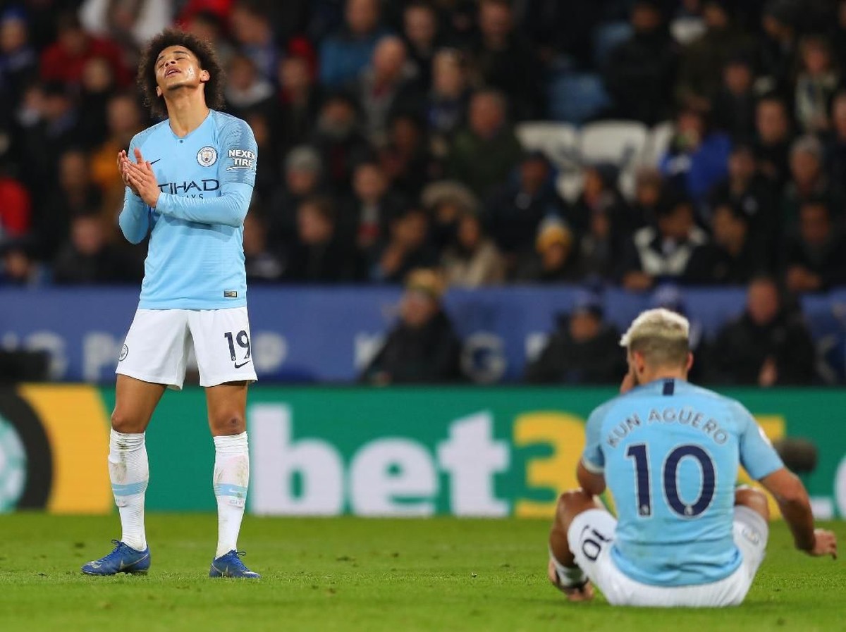 Manchester City takluk di markas Leicester City. (Foto: Catherine Ivill/Getty Images)