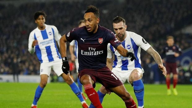 Arsenal ditahan imbang Brighton 1-1 pada pekan lalu.