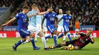 Leicester City jadi tim terkotor di 2018, dengan tujuh kartu merah. Leicester unggul dari Brighton (5), Southampton (4), Manchester United (3), Everton (3). (Foto: Reuters)