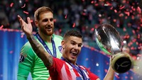 Di posisi kedua bek termahal adalah Lucas Hernandez yang akan gabung Bayern Munich mulai musim depan. Bayern menebus Lucas Hernandez dari Atletico Madrid seharga 80 juta euro. Foto: Maxim Shemetov/REUTERS