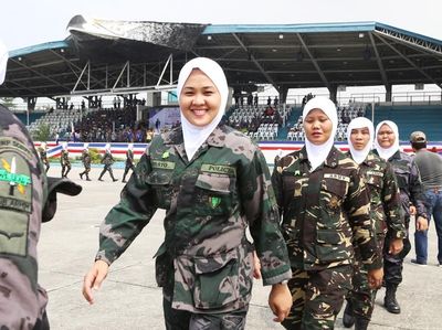 Potret Barisan Tentara Berhijab di Filipina, Gagah Tapi Santun