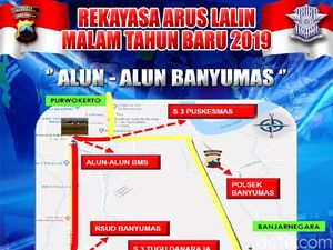 Sila Dicatat, Ada Rekayasa Lalin Saat Malam Tahun Baru di Banyumas