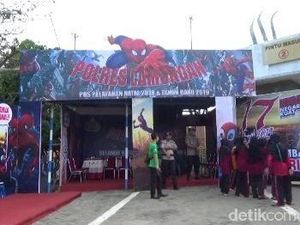Pos Lantas WBL Pernah Dilempar Batu, Kini Dijaga Spiderman