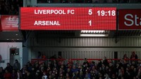Arsenal gagal memperkecil ketertinggalan di sisa waktu. Kekalahan 1-5 menjadi penutup tahun 2018 yang memalukan untuk Arsenal. (Foto: Phil Noble/Reuters)