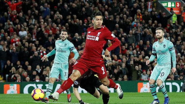Firmino Hat-trick, Liverpool Gilas Arsenal 5-1