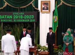 Lantik Bupati-Wabup Bogor, Ridwan Kamil Titip Jaga Integritas