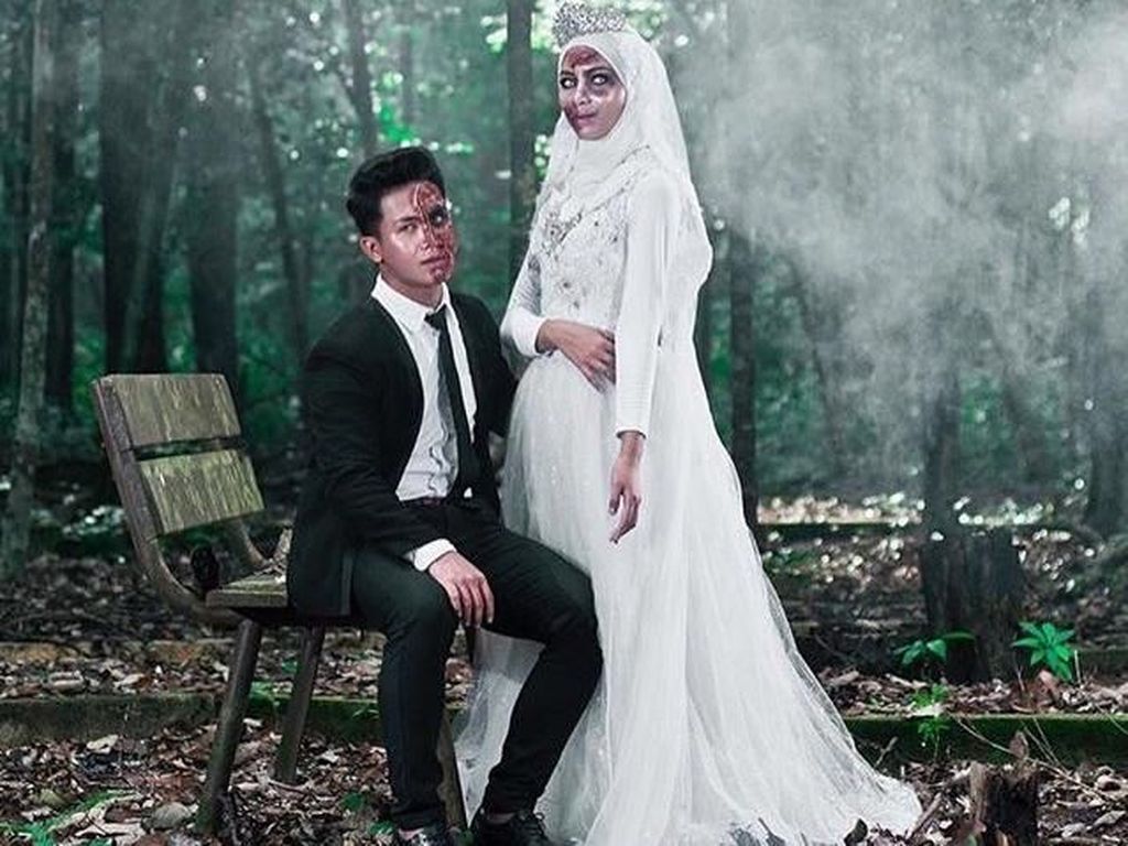 Hiii Seram! Foto Pernikahan Bertema Zombie Ini Viral Hiii Seram! Foto Pernikahan Bertema Zombie Ini Viral