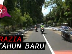 Aksi Kejar-kejaran Polisi dengan Pengendara Motor Bodong