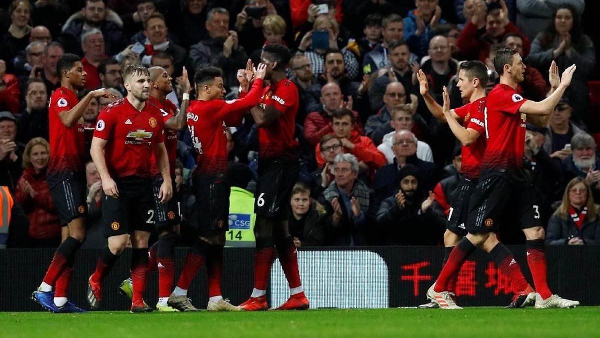 Para pemain Manchester United di salah satu laga Liga Inggris. (Foto: Reuters)
