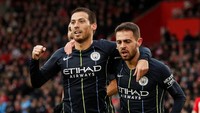 Manchester City kembali naik ke peringkat dua klasemen Liga Inggris 2018/2019 usai mengalahkan Southampton 3-1. Reuters/John Sibley.
