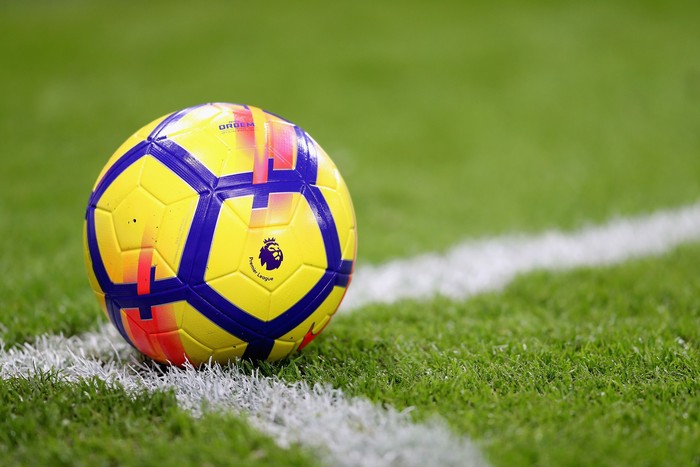 BOURNEMOUTH, ENGLAND - OCTOBER 28:  The Premier league logo is seen on the new Nike winter football during the Premier League match between AFC Bournemouth and Chelsea at Vitality Stadium on October 28, 2017 in Bournemouth, England.  (Photo by Christopher Lee/Getty Images)