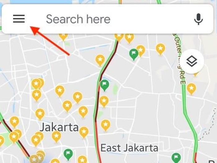 Foto: screenshot Google Maps/Begini Cara Memakai Google Maps Saat Tersesat Arah Jalan