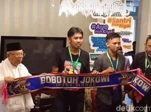 Di Rumah Maruf Amin, Rombongan Bersyal Bobotoh Jokowi Deklarasi Dukungan
