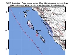 Video Gempa 6 SR Guncang Mentawai Sumatera Barat