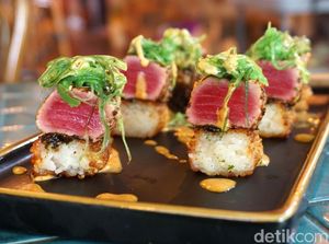 Crispy Rice Tuna dan Cake Tolak Angin di Kafe Hits Tema Kebun Crispy Rice Tuna dan Cake Tolak Angin di Kafe Hits Tema Kebun