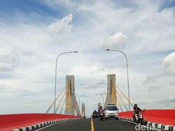 Jembatan Musi IV Soft Launching, 700 M Jalan Akses Belum Bebas