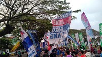 Sebanyak 190.802 arek-arek Malang mendukung Arema FC di Liga 1 2018. Nyaris dua kali lipat lebih sedikit dari rivalnya di Jatim, Persebaya. Foto: Muhammad Aminudin/detikSport