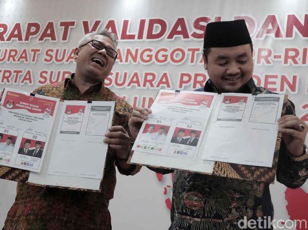 Tim Jokowi-Maruf dan Prabowo-Sandi Setujui Surat Suara Pilpres 2019