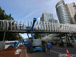 Duh! Revitalisasi 3 JPO di Jalan Sudirman Molor dari Target