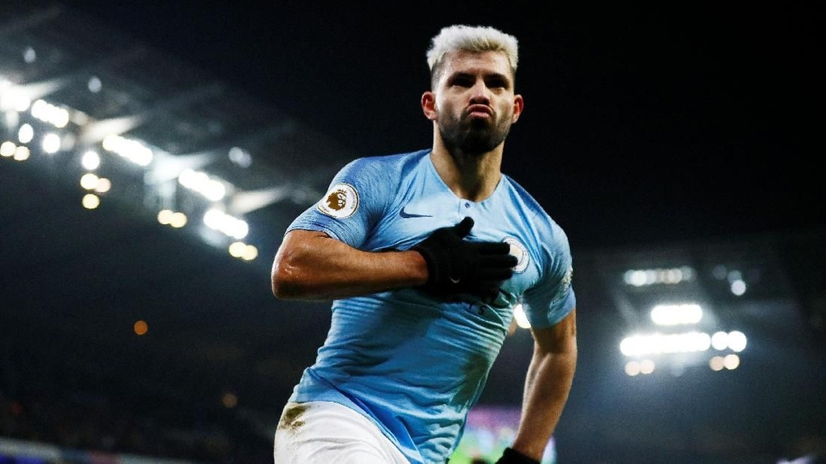 Sergio Aguero merayakan gol Manchester City ke gawang Liverpool. (Foto: Jason Cairnduff/Action Images via Reuters)