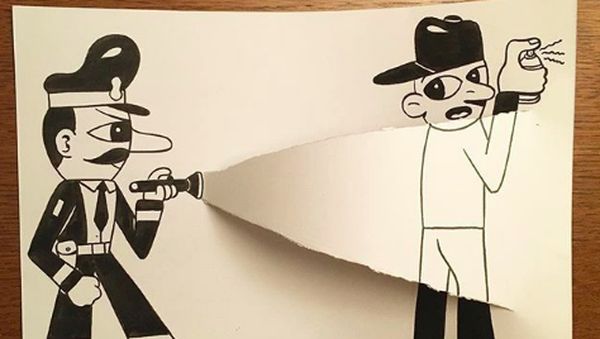 Kreatif! Dari Sobekan Kertas Hasilkan Gambar 3D