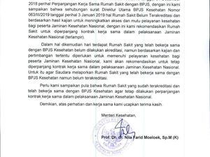 Kemenkes Rekomendasikan Perpanjang Kontrak 169 RS dengan BPJS
