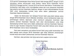 Kemenkes Rekomendasikan Perpanjang Kontrak 169 RS dengan BPJS