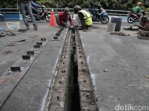 Flyover Kemayoran yang Renggang Diperbaiki Flyover Kemayoran yang Renggang Diperbaiki