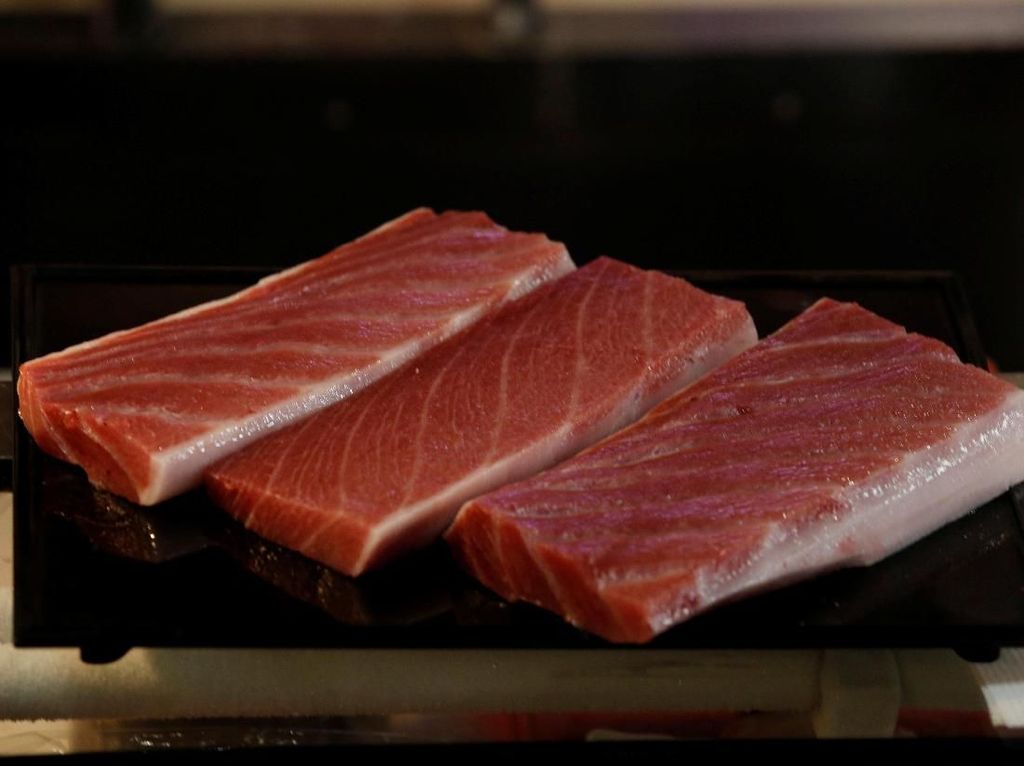 Wow, Tuna 69 Kg Ini Dipotong Langsung jadi Sashimi di Depan Pelanggan