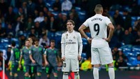 Kakalahan ini membuat Madrid kembali gagal menang di 2019. Madrid bermain imbang 2-2 dengan Villarreal tiga hari lalu. (Foto: Gonzalo Arroyo Moreno/Getty Images)