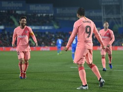 Barcelona kini unggul lima poin atas Atletico Madrid di posisi teratas klasemen La Liga serta 10 poin dari rival abadinya Real Madrid yang terpuruk di urutan kelima klasemen. Akankah Barcelona jadi juara La Liga lagi musim ini? (Denis Doyle/Getty Images)