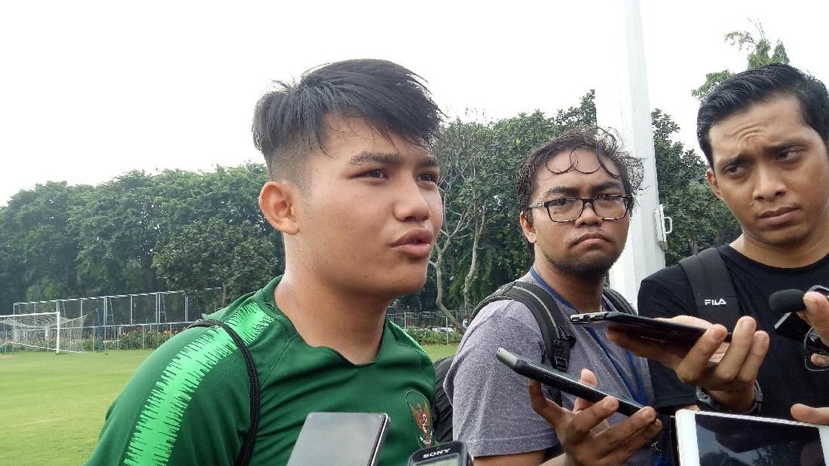Witan Sulaeman relaks mengikuti seleksi Timnas U-22. (Amalia Dwi Septi/detikSport)