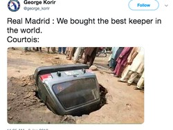 Kiper Madrid Thibaut Courtois juga menjadi target cercaan. Courtois baru enam kali clean sheet dan sudah kemasukan 22 gol. Padahal Courtois kiper terbaik dunia... Foto: istimewa