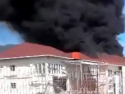 Gedung Baru IAIN Palopo Hangus Dilalap Si Jago Merah