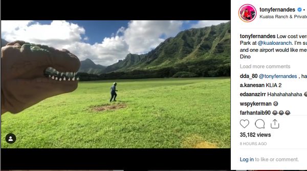 Foto: Tempat Bos AirAsia Dikejar Dinosaurus