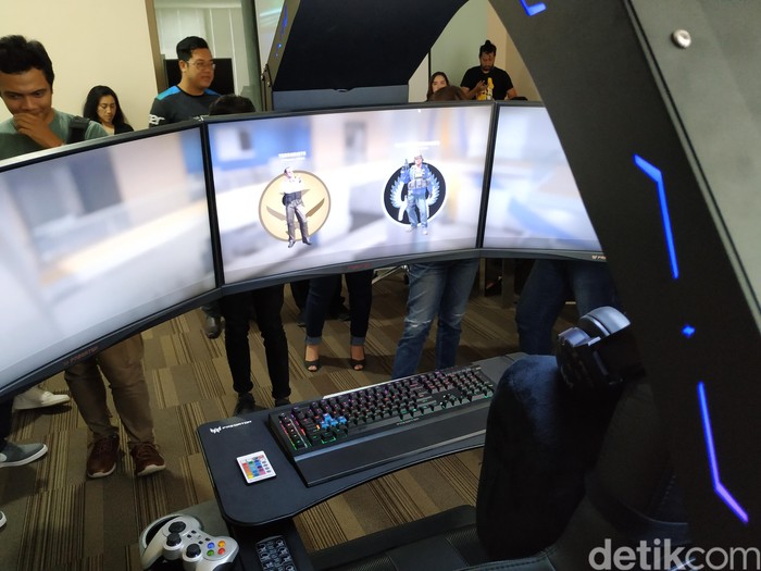 Kursi gaming Acer yang banderolnya selangit. Foto: Agus Tri Haryanto/detikINET Kursi gaming Acer yang banderolnya selangit. Foto: Agus Tri Haryanto/detikINET