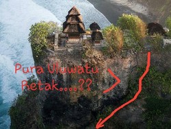 Fakta di Balik Hebohnya Tebing Pura Uluwatu Bali Retak