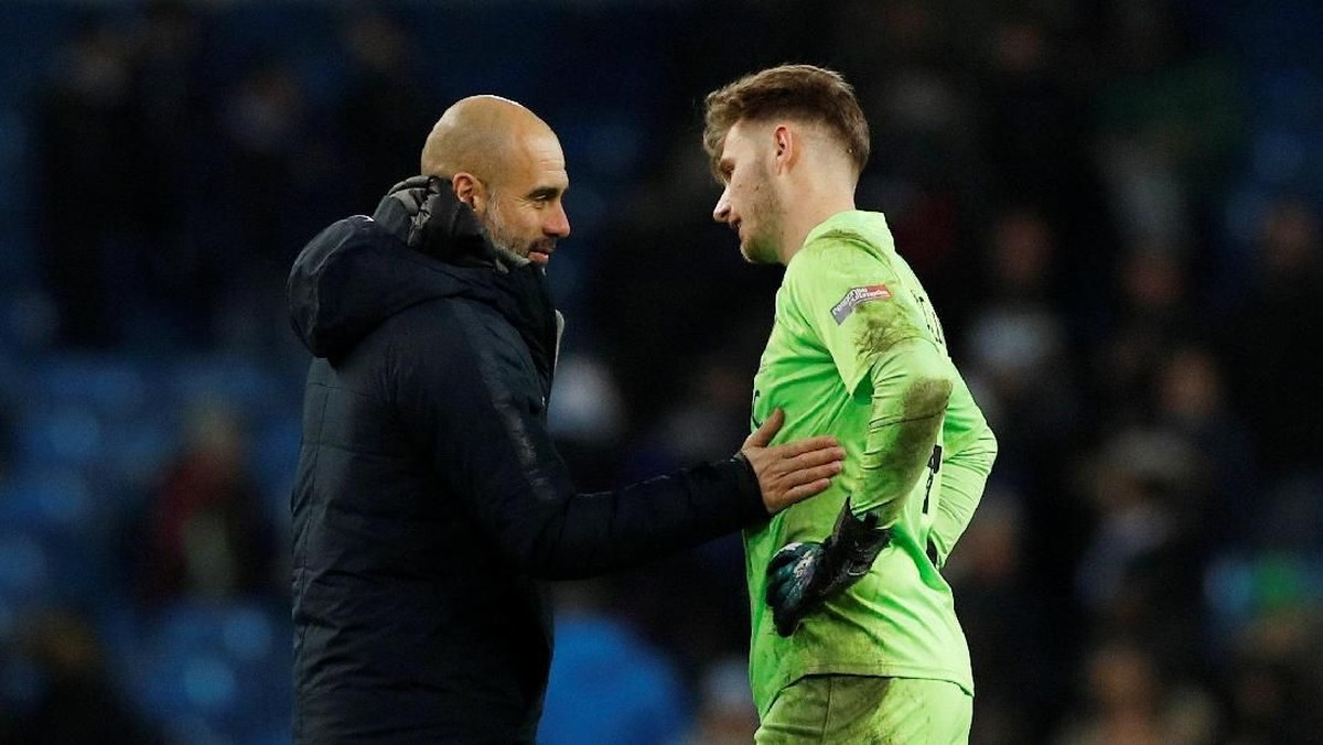 Josep Guardiola meraih kemenangan 9-0 keduanya (REUTERS/Phil Noble)