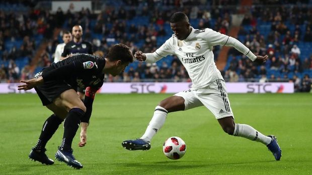 Vinicius Junior menyumbang satu gol kemenangan Real Madrid ke gawang Leganes.