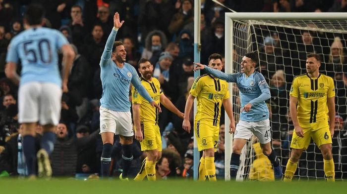 Manchester City menang 9-0 atas Burton Albion di leg pertama semifinal Piala Liga Inggris (Foto: Gareth Copley/Getty Images) Manchester City menang 9-0 atas Burton Albion di leg pertama semifinal Piala Liga Inggris (Foto: Gareth Copley/Getty Images)