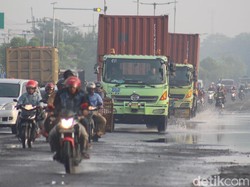 Banjir Surut, Jalan Raya Porong Lama Sudah Bisa Dilewati