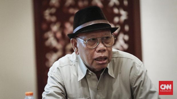 Salah satu panelis debat perdana Pilpres 2019, mantan Ketua Mahkamah Agung Bagir Manan.