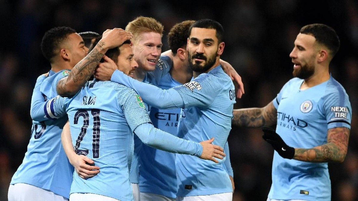 Manchester City sebenarnya mengincar 10 gol saat berhadapan dengan Burton di Piala Liga Inggris (Gareth Copley/Getty Images)