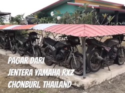 Horang Kaya! Puluhan Motor Jadi Pagar Rumah