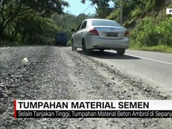 Awas! Tumpahan Material Semen di Pacitan Bisa Bikin Celaka