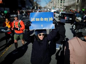Begini Ramainya Aksi Demo Tolak Penutupan Pemerintah AS